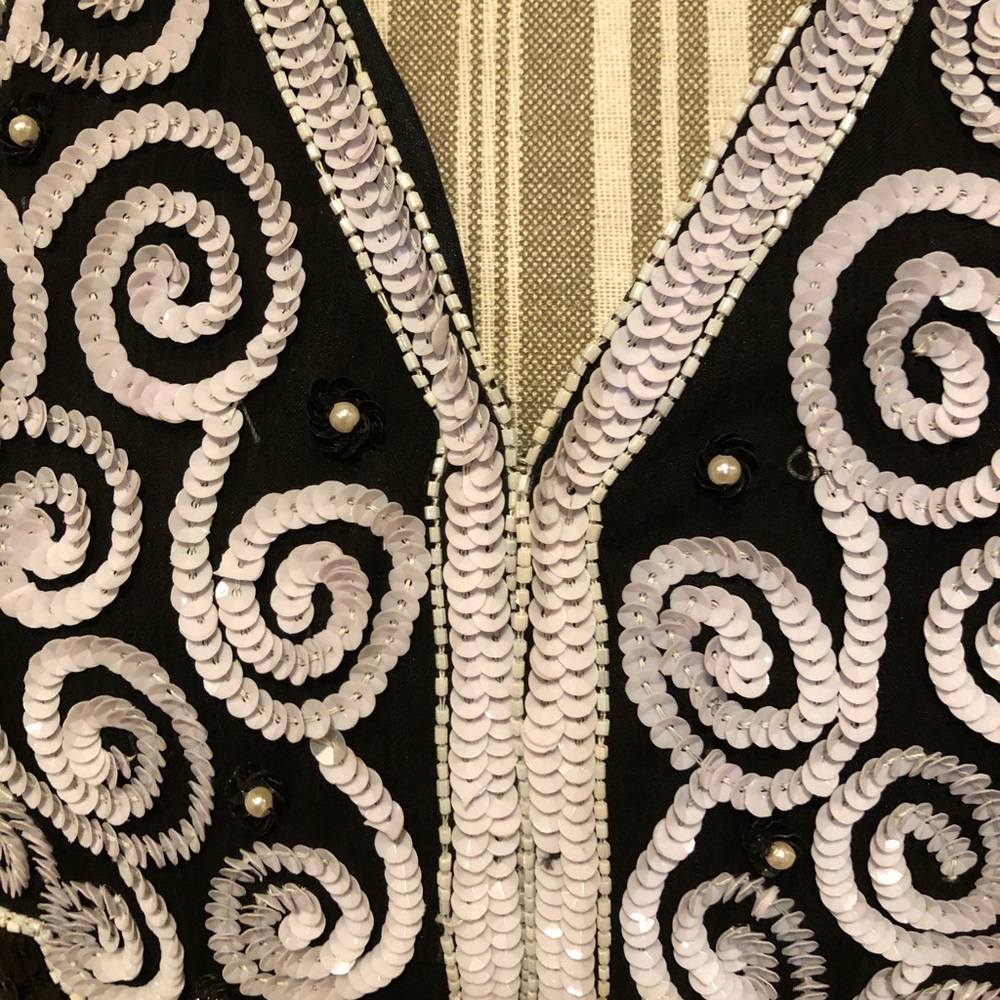 All Silk Sequin Jacket - Size Large - image 4